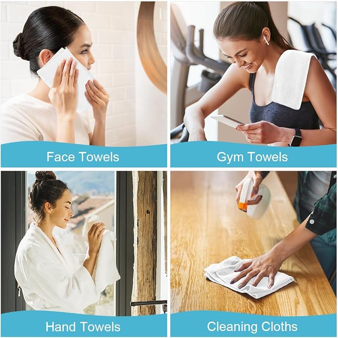 Orighty Washcloths, 20 Pack Microfiber Face Towels, Highly Absorbent and Soft - Image 7