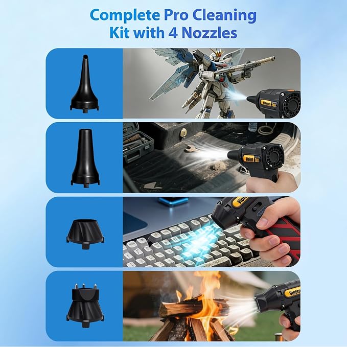 Electric Compressed Air Duster for Car Cleaning 110000 RPM Rechargeable - Image 8