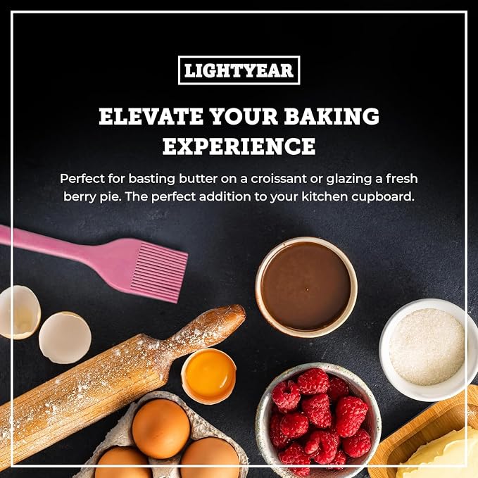 Lightyear Silicone Basting Pastry Brush Set 450°F Heat Resistant Oil Brush - Image 2