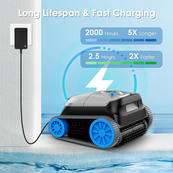 NIXBOT QP5 Robotic Pool Cleaner, Cordless Pool Vacuum - Image 7