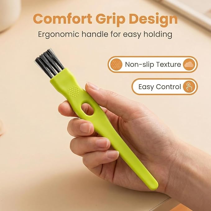 vipolish 20 Pcs 11CM/4.33 Inch Green Plastic Handle Mini Dust Removal Brush - Image 4
