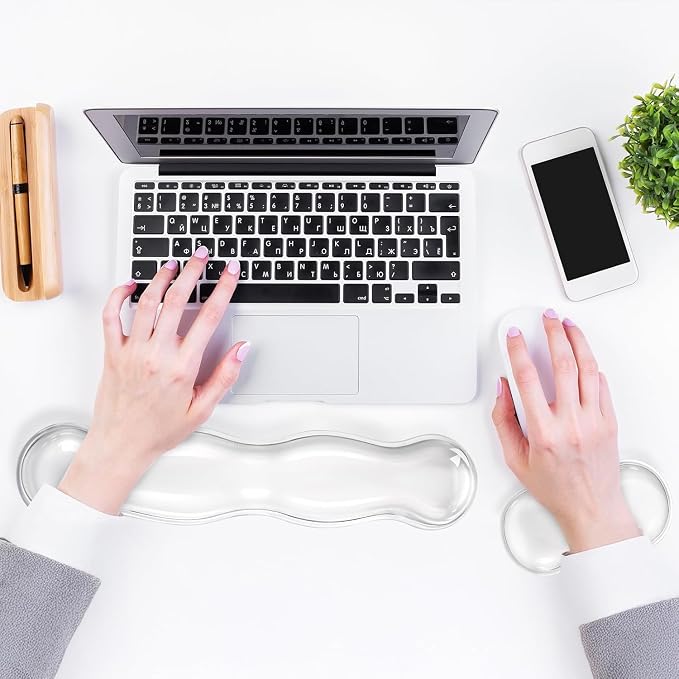 Clear Gel Wrist Rest for Keyboard and Mouse Soft Comfortable Wrist Support for - Image 5