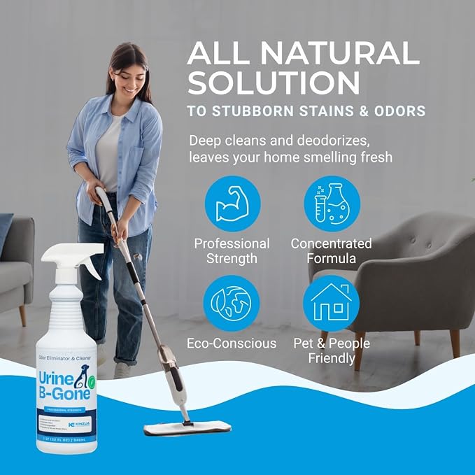 KINZUA ENVIRONMENTAL Urine B-Gone, Professional Enzyme Odor Eliminator & Pet - Image 4