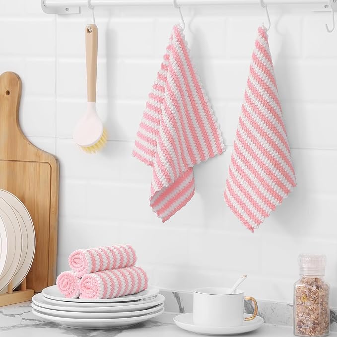 Homaxy 12 Pack Kitchen Dish Cloths, Ultra Soft and Absorbent Dish Towels - Image 7