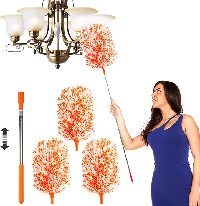 Extendable 20-49inches Microfiber Feather Duster by NEWONG