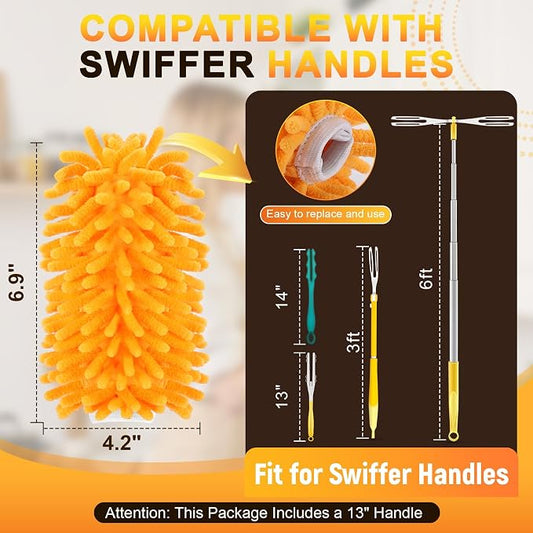 Duster Refill for Swiffer, 360 Dusters Heavy Duty Refills, Reusable Duster Kit - Image 2