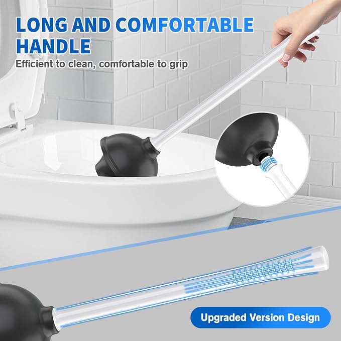 Toilet Plunger and Brush, Bowl Brush and Heavy Duty Toilet Plunger Set - Image 6