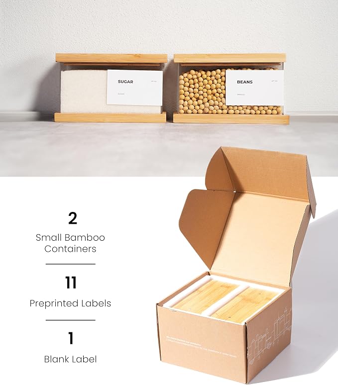 Bamboo Food Dispenser | Kitchen Organizers and Storage | Airtight Pantry - Image 4