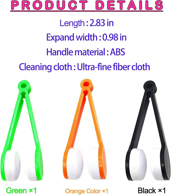 Sun Glasses Eyeglass Cleaning Soft Brush Tool Mini Microfiber Portable - Image 2