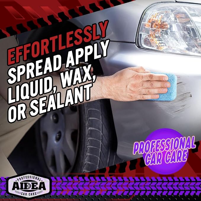 AIDEA Microfiber Applicator Pads-2Pack, Car Wash Sponge, Premium Microfiber - Image 4