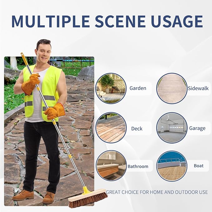 Floor Scrub Brush with Long Handle - Image 6