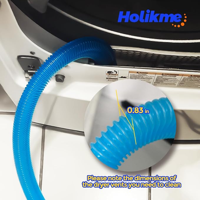 Holikme Dryer Vent Cleaner Kit Dryer Lint Vacuum Attachment Brush, Lint Remover - Image 4