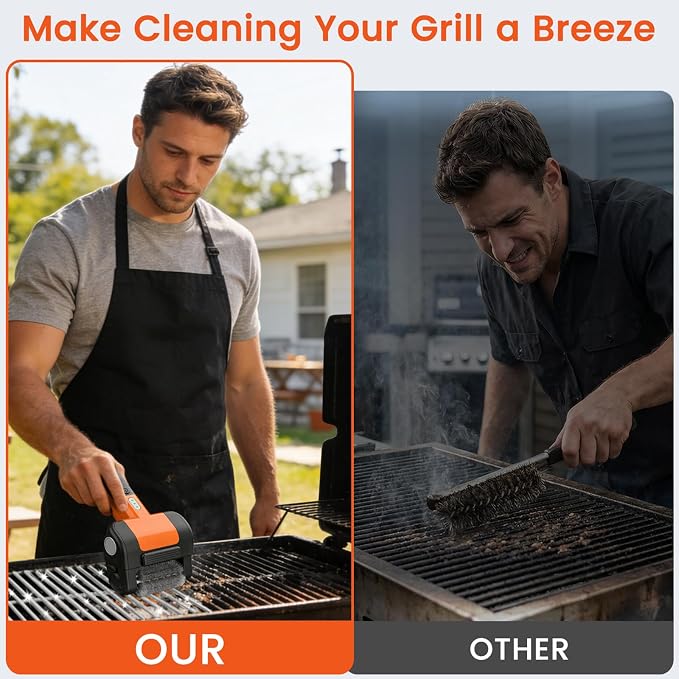 Electric Rotary Grill Brush, 950 RPM Cordless Rechargeable BBQ Tool - Image 7