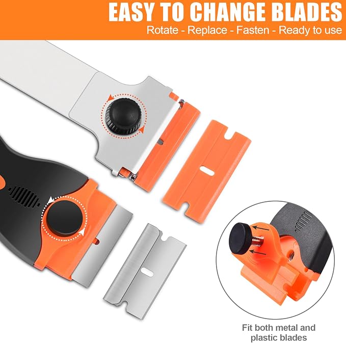 4 Pack Razor Blade Scraper, Premium Cleaning Scraper Tool - Image 5