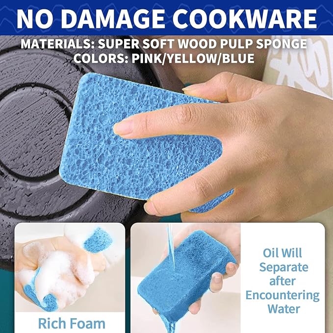 CELOX 24 Pack Cellulose Sponges, Kitchen Sponges - Image 5