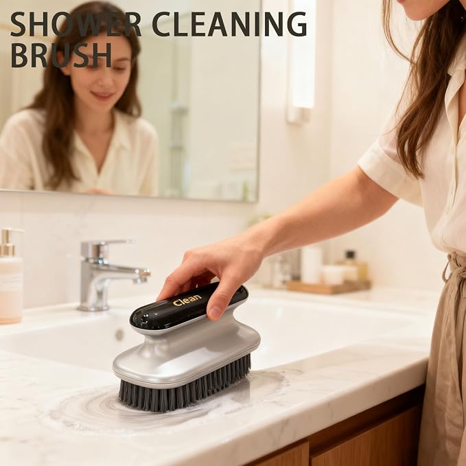 2 Pack Shoe Brush, Shower Cleaning Brush, Scrub BrushComfort Grip, Kitchen - Image 2