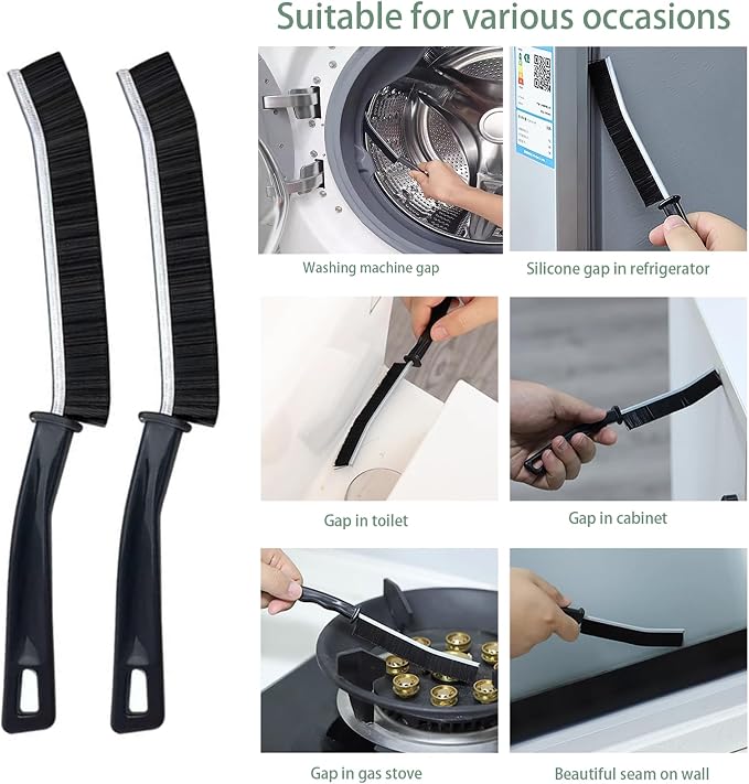 9-Piece Window Track Hard Bristle Gap Cleaning Brush Set, Window Tracks - Image 6