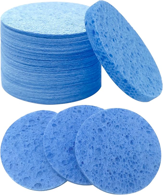 50-Count Large Compressed Facial Sponges by Mainlyrunmakeupsuppliers