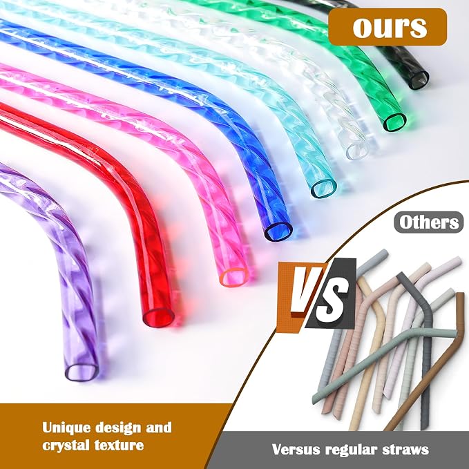 Reusable Straws for Stanley Cup Replacement, 12 Inch Plastic Long Straw for 40 - Image 2