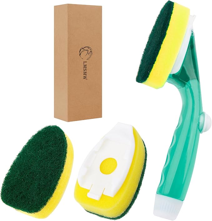 Dishwand Sponge Refills Soap Control Handle, Dish wand Sponges Refill Non by LMSMW