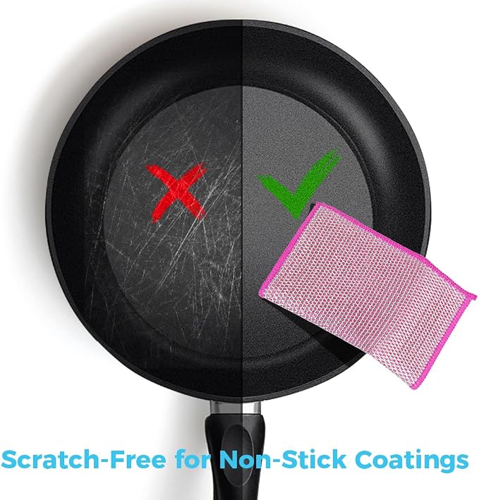AIDEA Non Scratch Wire Dishcloth 24PK, Upgraded Wire Dishwashing Rag - Image 6