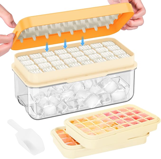 PHINOX Ice Cube Tray with Lid and Bin, Ice Trays by PHINOX