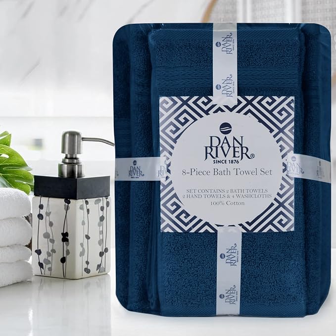DAN RIVER 8 PC Luxury Bath Towels - Image 8