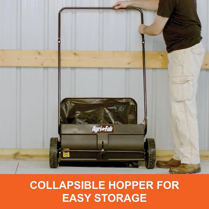 Agri-Fab 45-0218 " 26" Push Behind Lawn Sweeper, 7 cu. ft Hopper Bag Capacity; - Image 6