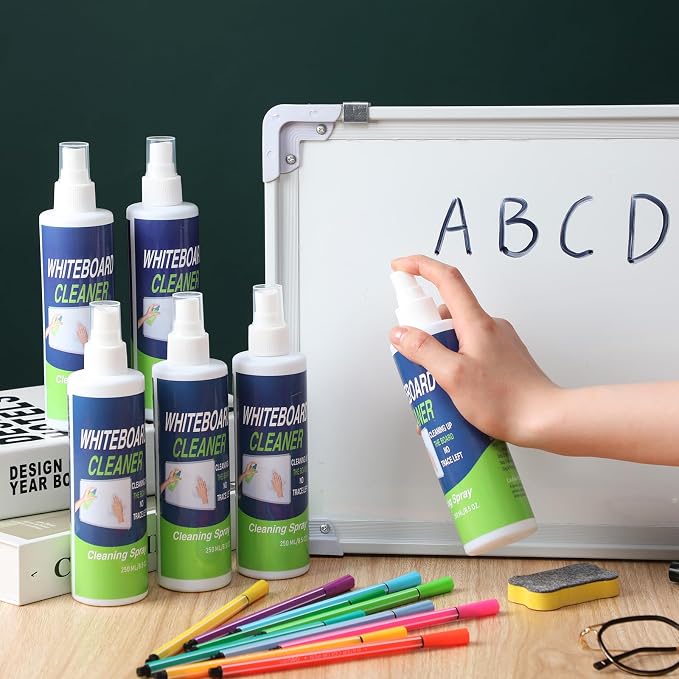 6 Pack Whiteboard Cleaner Spray Bottle 8.5oz Dry Erase Board Surface Cleaner - Image 4