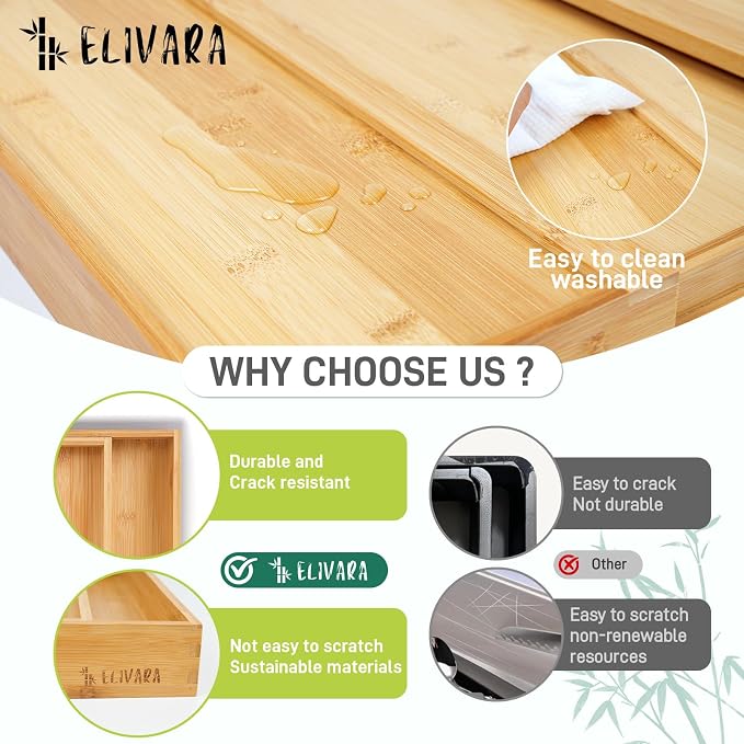 100% Bamboo Expandable Drawer Organizer - Image 3