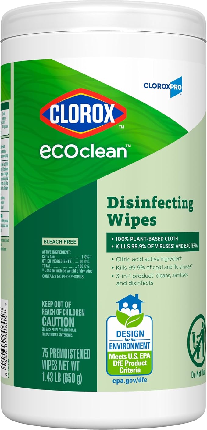 CloroxPro Clorox EcoClean Disinfecting Wipes, Antibacterial Disinfectant - Image 11