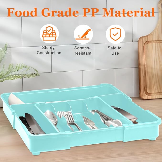 Silverware Organizer Expandable Silverware Drawer Organizer Adjustable Drawer - Image 9
