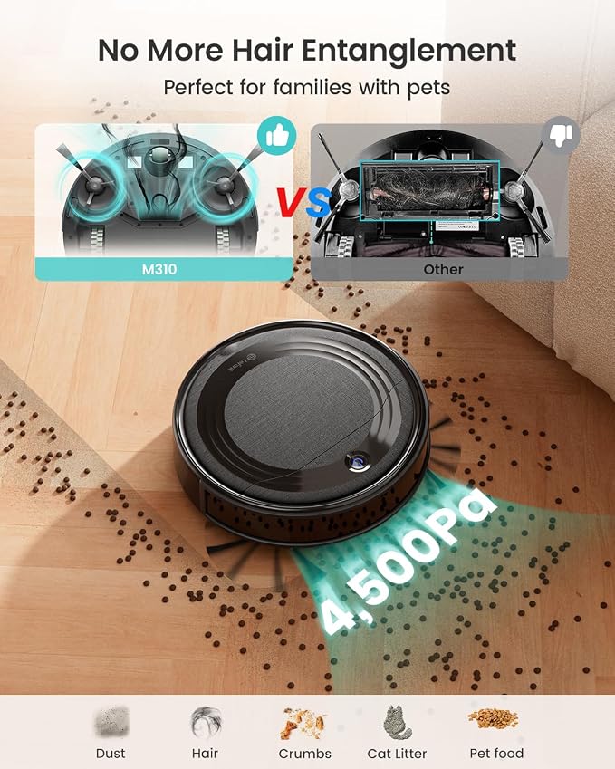 Lefant M310 Robot Vacuum Cleaner, 4500Pa Powerful Suction, PreciSense Obstacle - Image 3