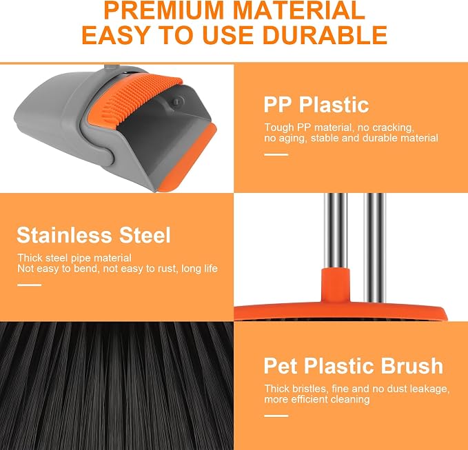 Broom and Dustpan Set for Home, Broom - Image 4
