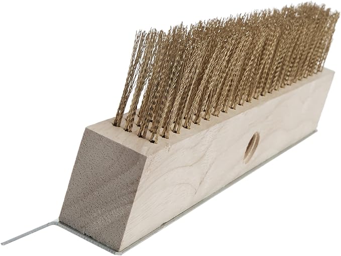 Winco Brass Wire Oven Bristle Brush - Image 3