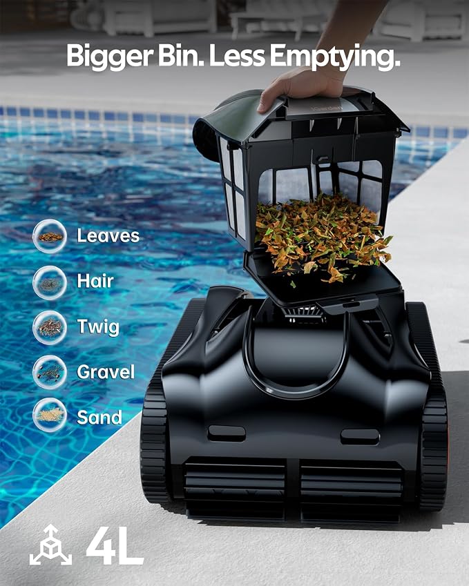 Pool Cleaner K40, 4H Runtime Cordless Robotic Pool Vacuum - Image 5