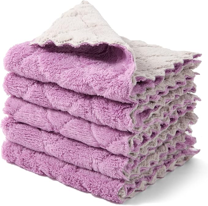 kimteny Cleaning Cloths Kitchen Towels Microfiber Washcloths Lint Free Dish by kimteny