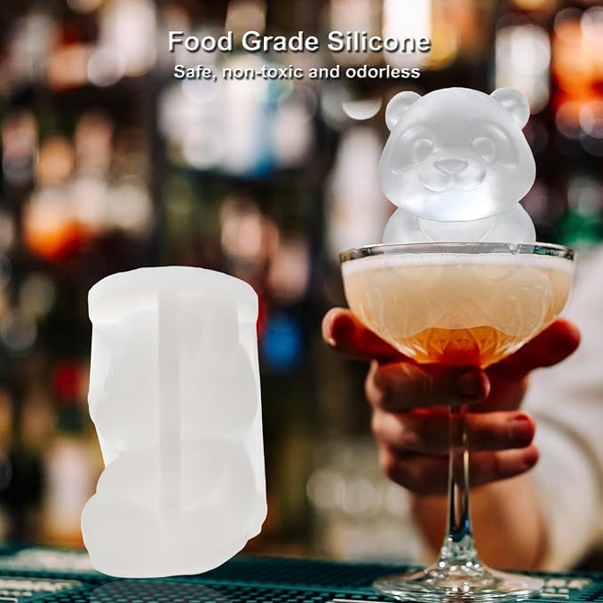 3D Panda Ice Cube Silicone Molds Tray - Image 5