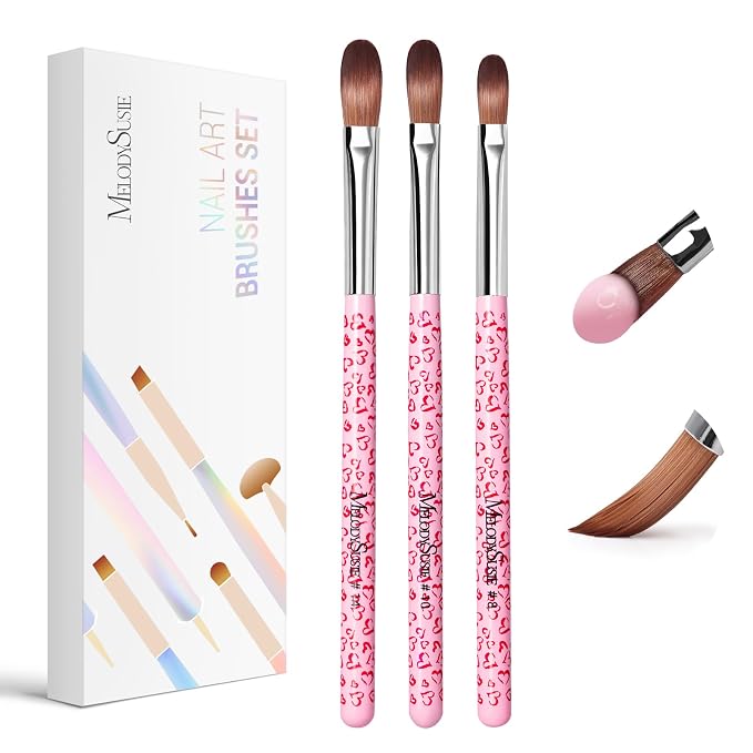 MelodySusie 3-Piece Acrylic Nail Brush Set by MelodySusie