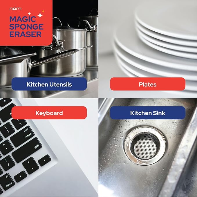 20 Pack Magic Sponge Cleaning Eraser, Melamine Foam Cleaning Pads, Sink & - Image 5
