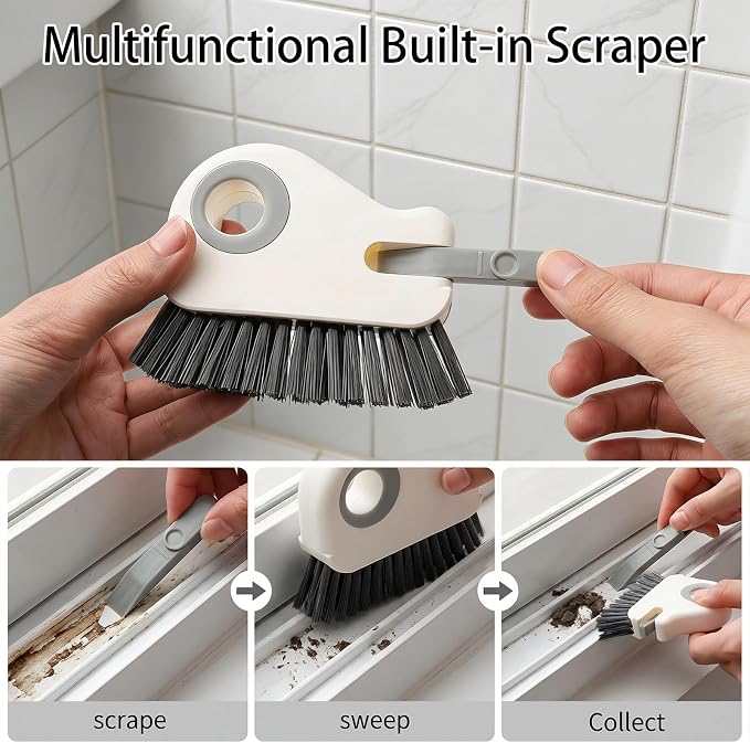 1-Pack Groove Cleaner Brush - 2 in 1 Grout Brush Cleaner- Multifunction Window - Image 6