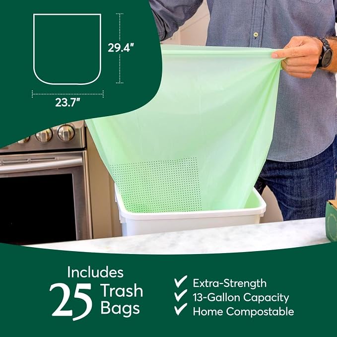 Cleanomic Compostable* 13 Gallon Trash Bags - Image 4