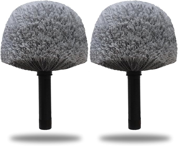 2 Pack Robust Cobweb Duster Head Brush – Superior Twist-On Web Cleaning Tool – by SINYUM