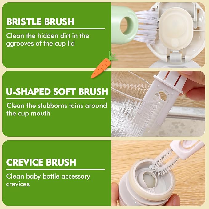 Bottle Cleaning Brush 5 PCS Long Handle Bottle Brush 4 in 1 Detachable - Image 6
