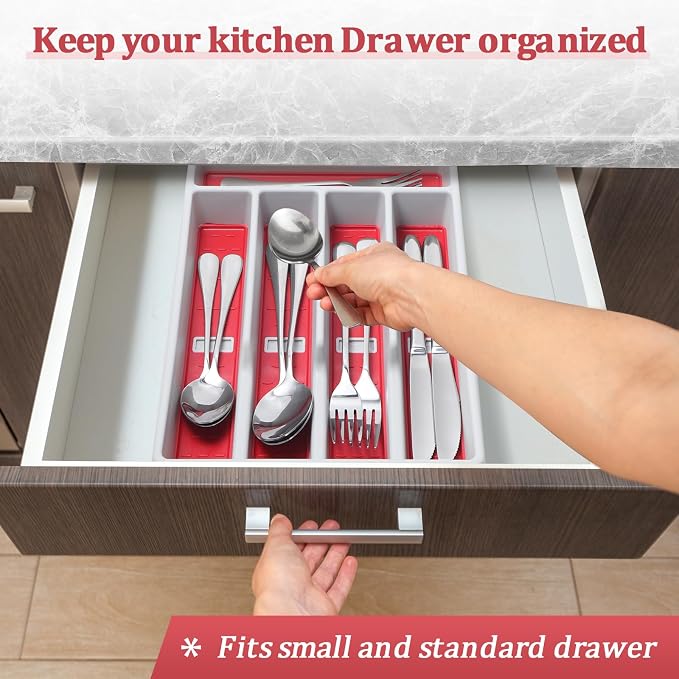 Silverware Organizer with Cutlery Icons，Silverware Tray - Image 6