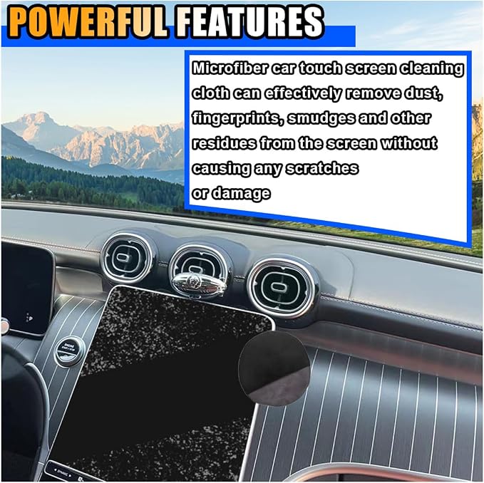 Round Car Touch Screen Cleaner Cloth, Microfiber Cleaning Pad Car Cleaning Wipes - Image 3