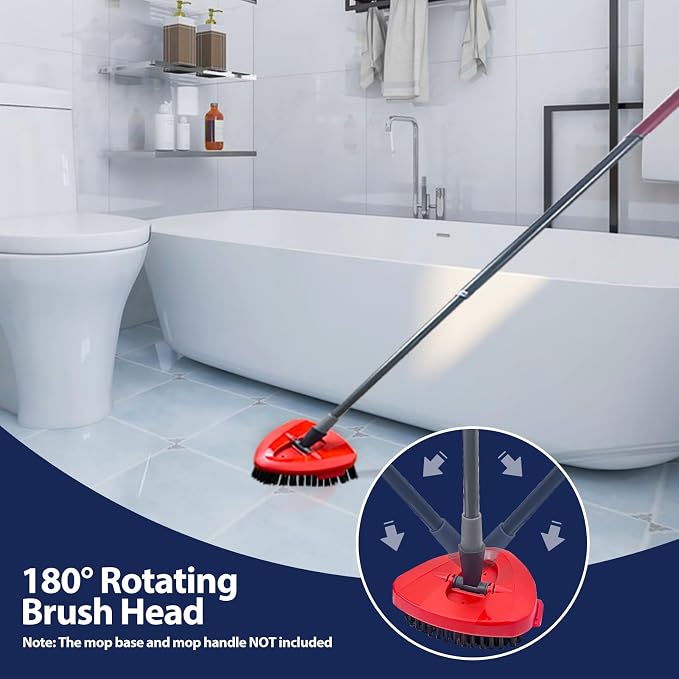 Spin Mop Scrub Brush Head, Hard Bristle Cleaning Scrubber Mop Head - Image 4