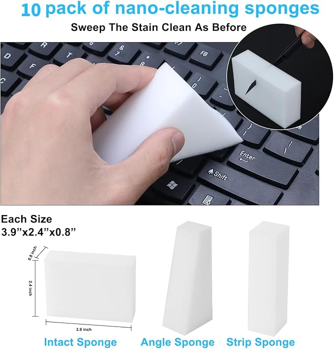 2X Density Magic Sponge Eraser, Extra Thick and Long Lasting Melamine Cleaning - Image 2