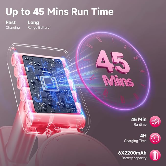 Cordless Vacuum Cleaner, 8 in 1 40Kpa 55Mins, Lightweight Vacuum Cleaners - Image 3