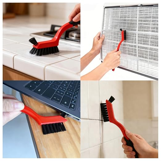 3-Piece Nylon Brush Set, Wear-Resistant U-Shape Bristles No Shedding, Easy Grip - Image 4